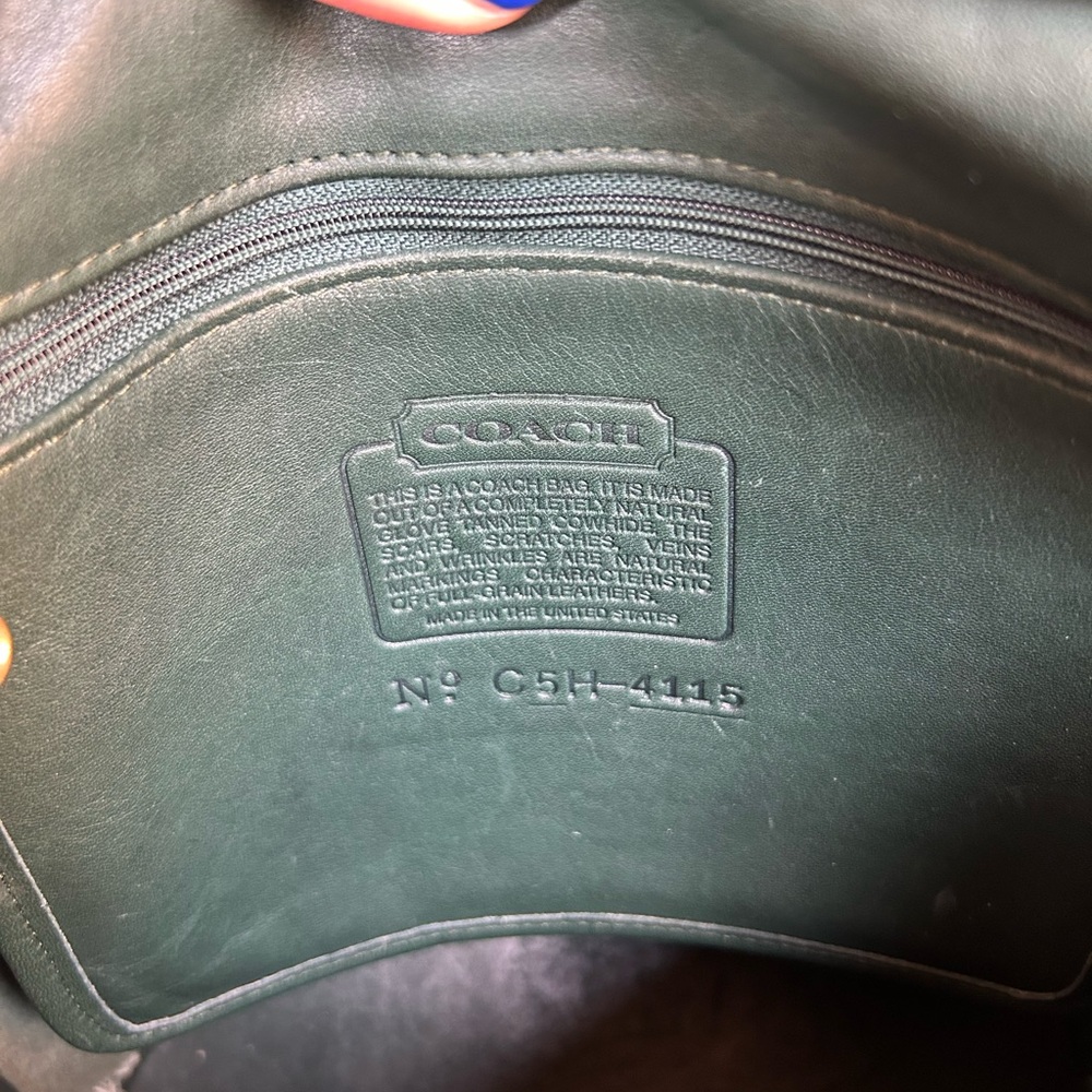 Vintage coach Whitney bag style 4115 bottle green leather retro y2k 90s summer - Picture 8 of 13